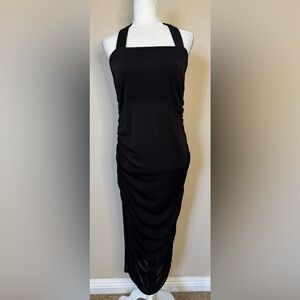 Boohoo Black Midaxi Dress Sz 12